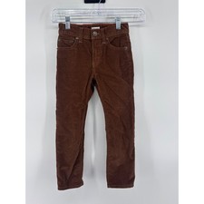 Boys Brown Corduroy Pants Cewcut Size 5 Casual Everyday Wear