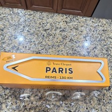 Veuve Clicquot Orange Plastic Magnetic Arrow Sign Magnet Paris Reims