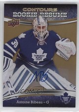 2015-16 Upper Deck Contours Rookie Resume Gold Rainbow Antoine Bibeau Auto 2a8
