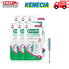 GUM 612A Proxabrush Go-Betweens Interdental Brush Refills Moderate 8 Ct - 6pk