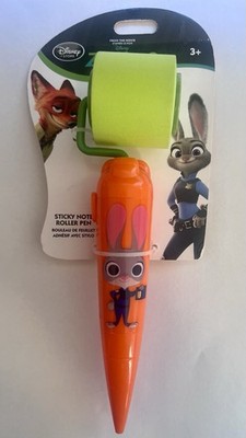 NEW Disney Store Zootopia Sticky Note Roller Carrot Pen ''Protect The Herd!''