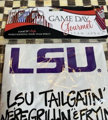 LSU Tigers Apron NCAA BBQ Grill Tailgate Party Cook Purple Louisiana State 