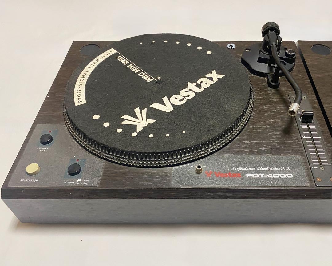 Vestax PDT-4000 Pair Direct Drive Turntables DJ Quartz Pitch