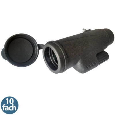 Monokular Fernglas 10x42 outdoor gummiert Fallschutz Fernrohr Feldstecher Tasche