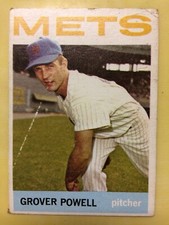 Old Vintage 1964 Topps Grover Powell Baseball Card Rookie (RC) #113 Mets Pitcher. rookie card picture