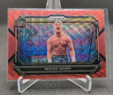 2023 Panini Prizm WWE Red Wave Prizm #68 Brooks Jensen Wrestling Card
