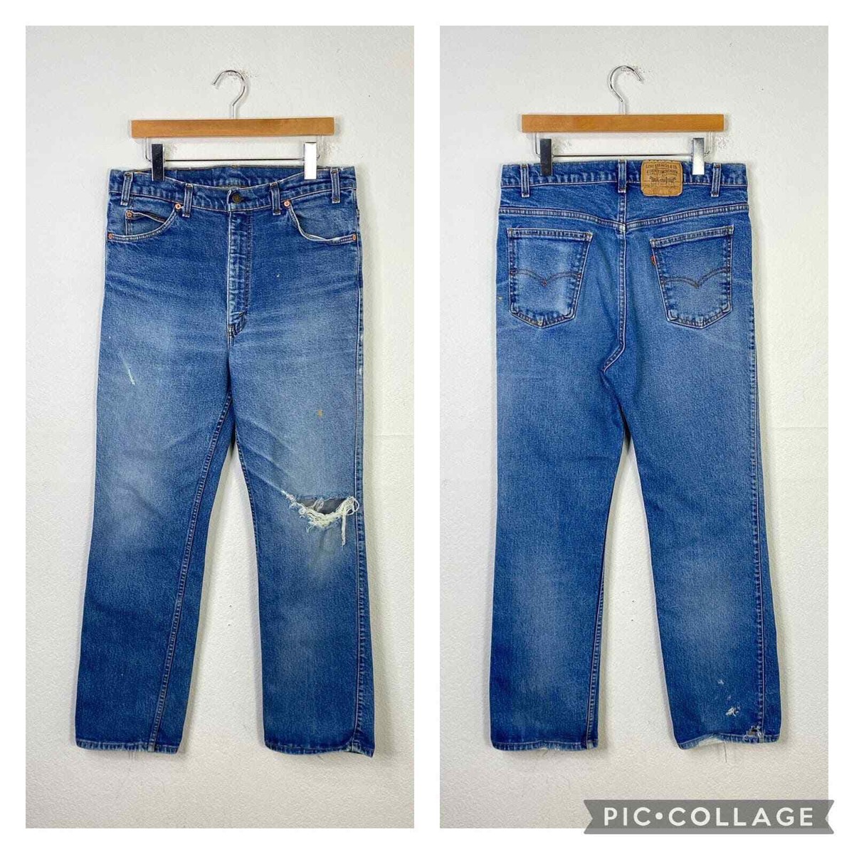 パンツ archive Levi's 517 coating flare pants Vtg Levis 517 Jeans Men 38x32 Black Flare Bootcut Gold Tab