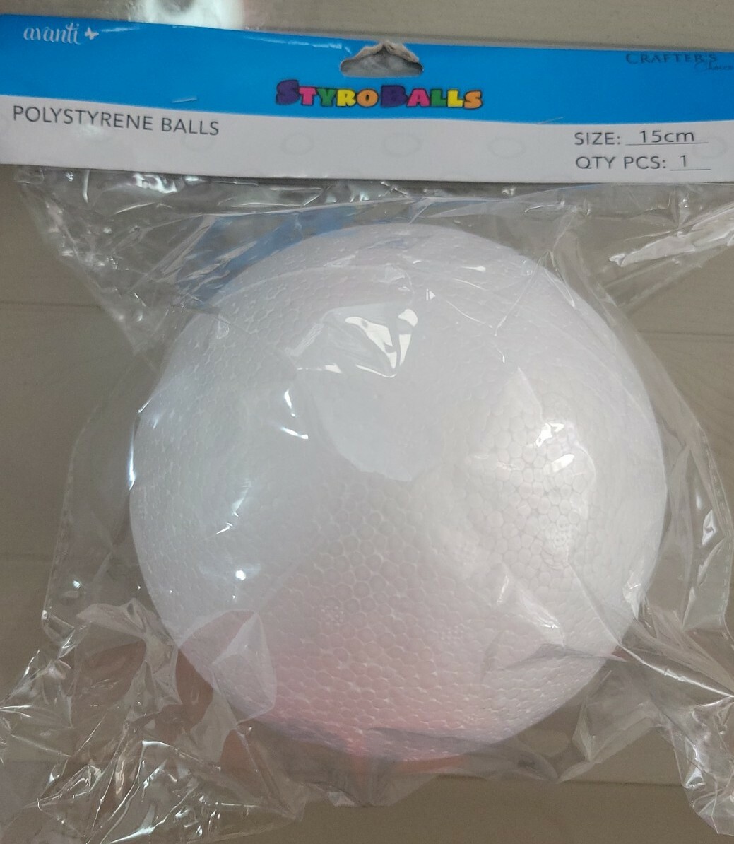 Avanti Polystyrene Ball 5.91" 15 cm Round White Styro Foam Sphere Art ...