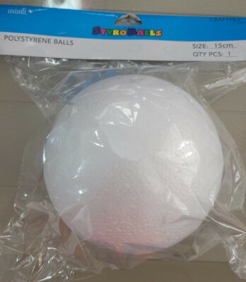 Avanti Polystyrene Ball 5.91''  15 cm Round White Styro Foam Sphere Art Craft 