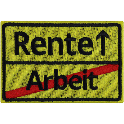 Lustiges Rentner Geschenk Pensionierung Patch zum Ruhestand-Aufnäher