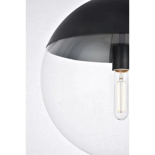 Black Pendant Light Fixture Mid Century Modern Glass Shades Dining Room Lighting - Picture 9 of 11