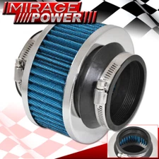 Universal 2.5" Cold Air Intake Bypass Filter Valve Pipe Rubber Blue