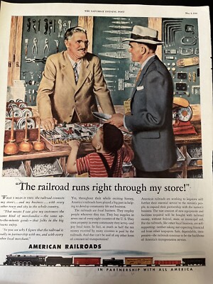 Original Zug AD: ''Die Eisenbahn fährt direkt durch meinen Laden!'' #AmericanRailroad