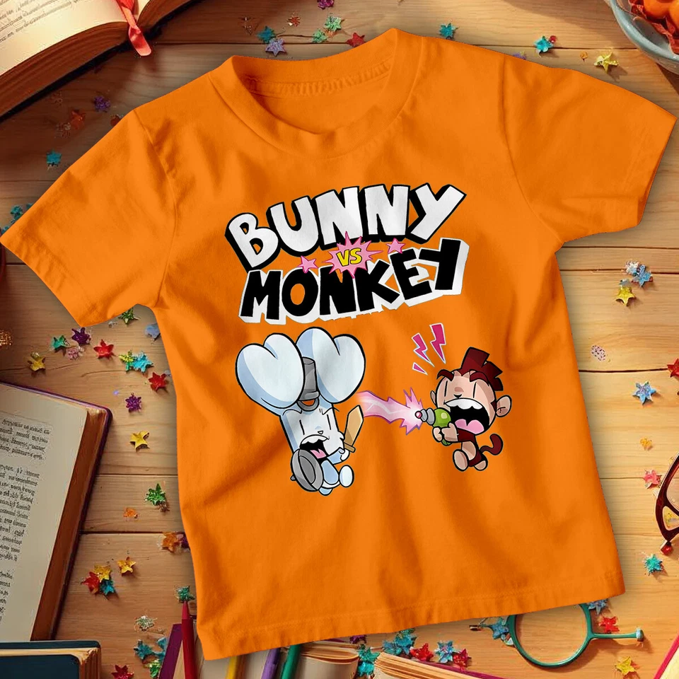 Bunny Vs Monkey Boys World Book Day T-Shirts Tee Costume Outfits Apparel#WBD