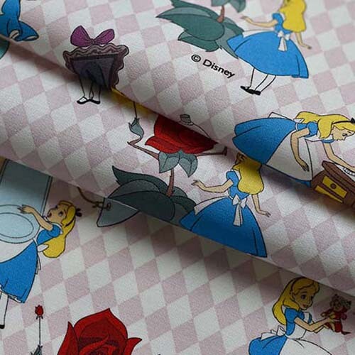 Disney Cotton Fabric by the Yard Alice in Wonderland 44" Wide SG Alice