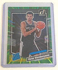 2023-24 Victor Wembanyama Donruss Rated Rookie GREEN Holo Laser Rookie Card