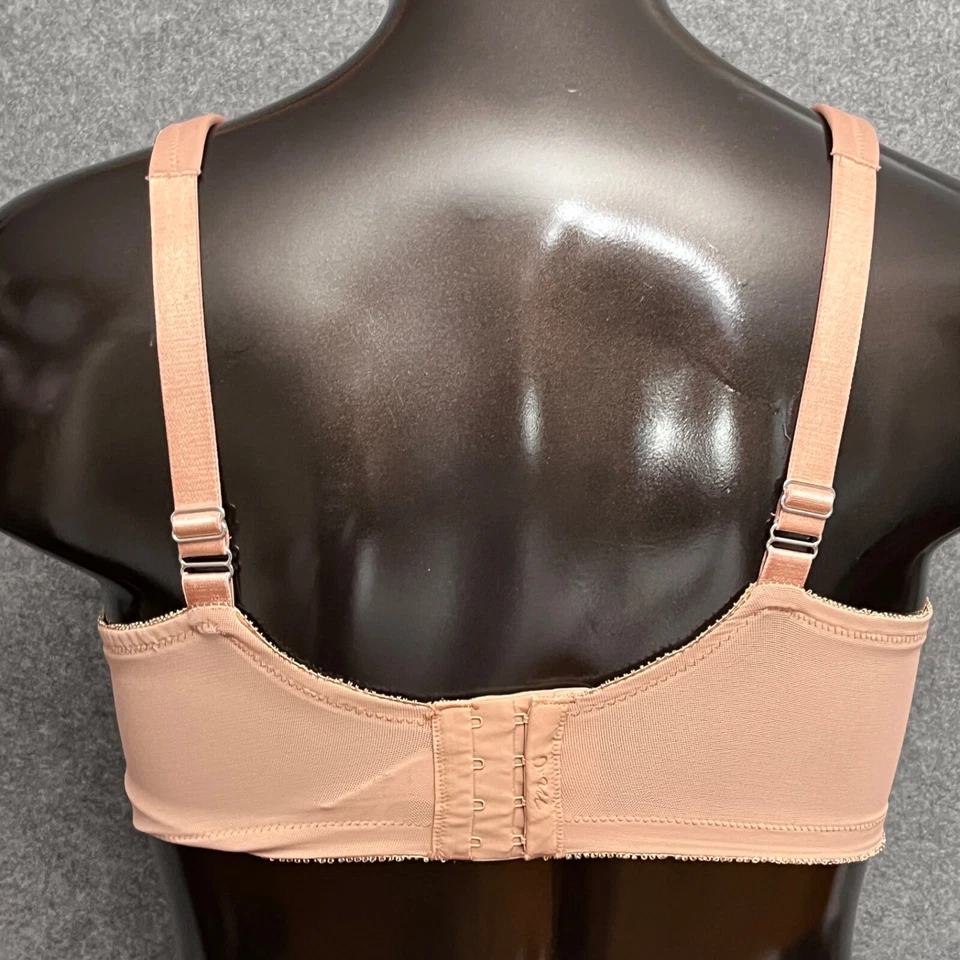 Sujetador Glamorise 42DD MxG Figura Completa Cobertura Encaje Satinado Con Aros Beige Foto 4 de 4