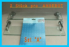 GLASABLAGE "TRADITIONELLE" - 2 Stk, 50cm, Tempered Glass, v. Det.bilder  -SET A-