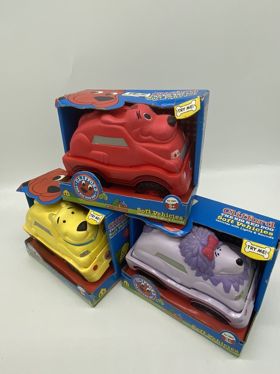 Clifford The Big Red Dog Talking Soft Vehicles, Set Clifford, Cleo