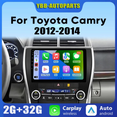 FOR 2012-2014 TOYOTA CAMRY 10'' CAR RADIO STEREO ANDROID AUTO CARPLAY GPS +CAMERA