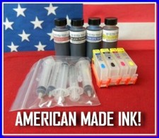Compatible Ink Refill Kit 4 HP 564 XL Refillable Cartridges with Ink