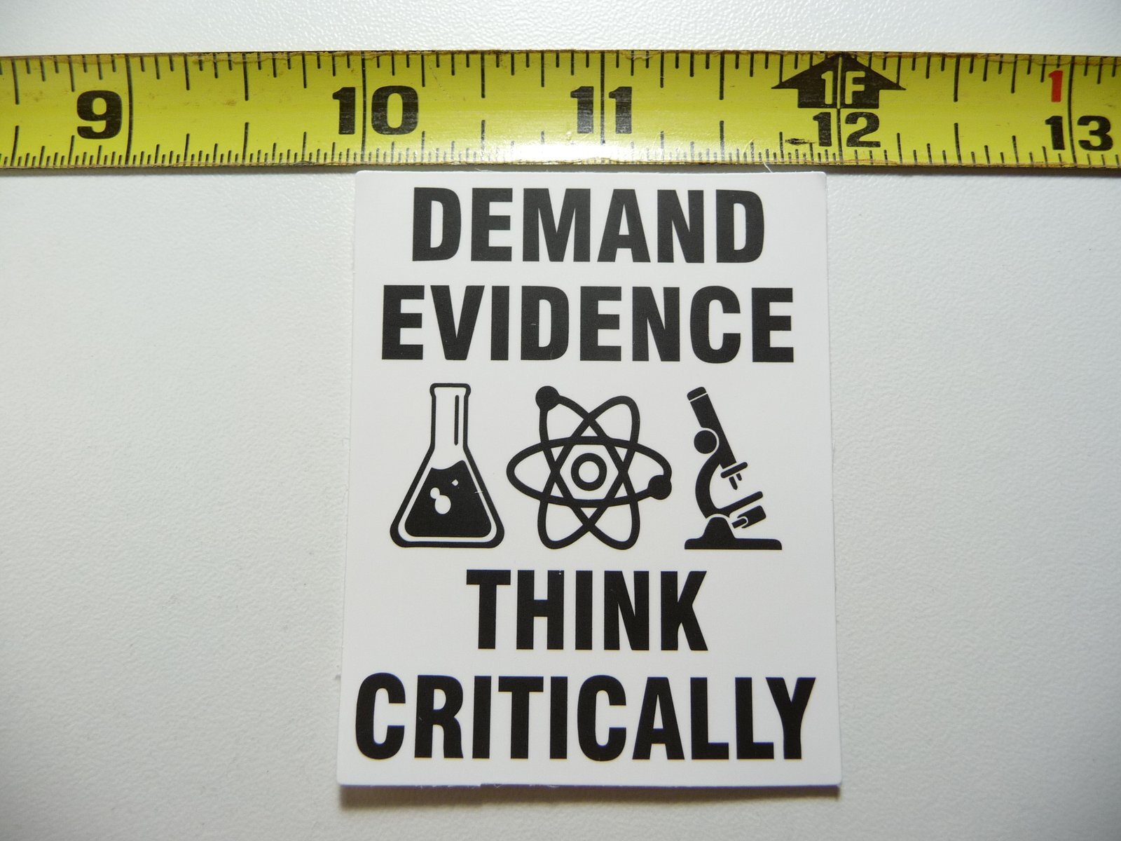DEMAND EVIDENCE THINK CRITICALLY SCIENCE DECAL STICKER SCHOOL COLLEGE TEACH