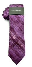 Van Heusen 100 Silk Tie NWT Pink Textured Plaid 3" Wide 58" Long MSRP 40
