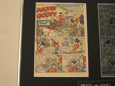 Mickey Mouse & Goofy 1956 10 Page Disney Comic Printing Plates