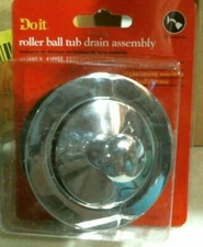 Doit Best 479225 Roller Ball Tub Drain Assembly Polished Chrome FREE SHIPPING 