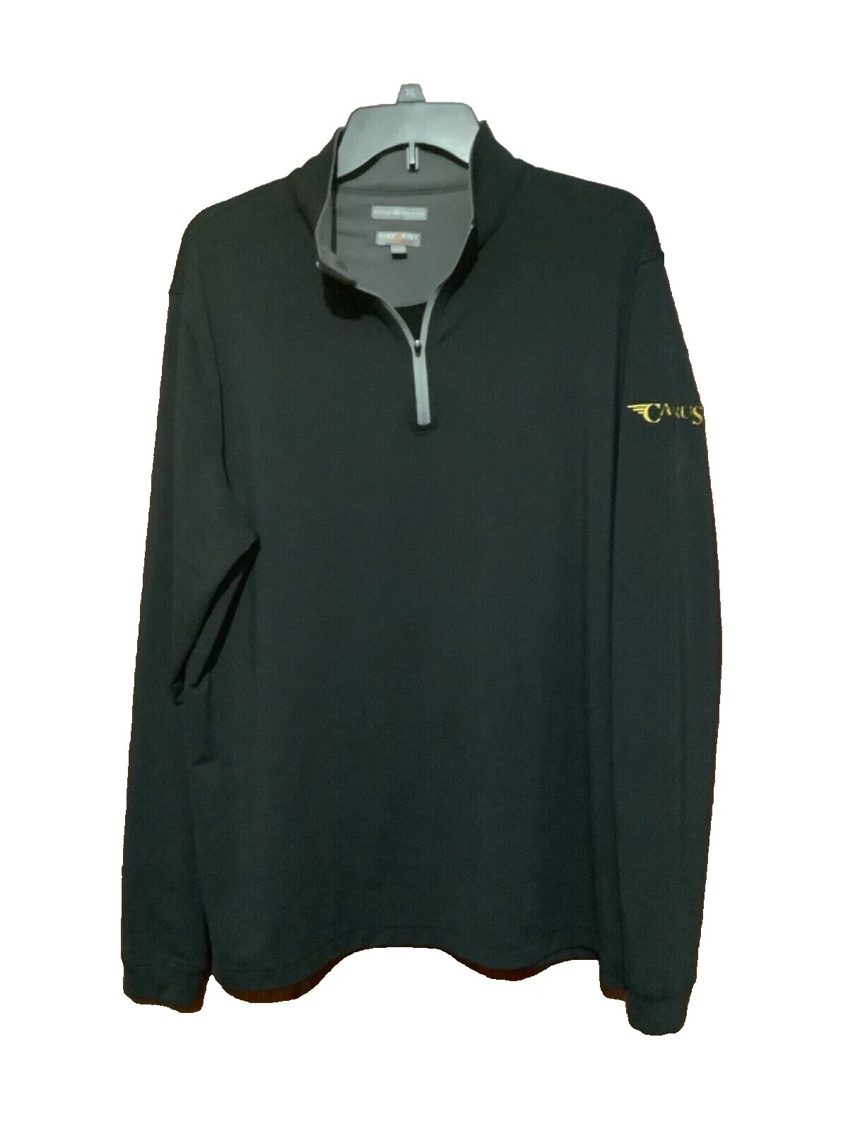 Peter Millar 男式黑色 1/2 拉链功能