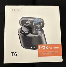 TOZO T6 NEW Wireless Earbuds Bluetooth 5.3 Headphones Deep Bass Waterproof IPX8