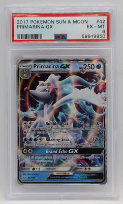 2017 Pokemon Sun & Moon #42 - PSA EX-MT 6 - PRIMARINA GX | eBay 2017 Pokemon Sun & Moon #42 - PSA EX-MT 6 - PRIMARINA GX | eBay