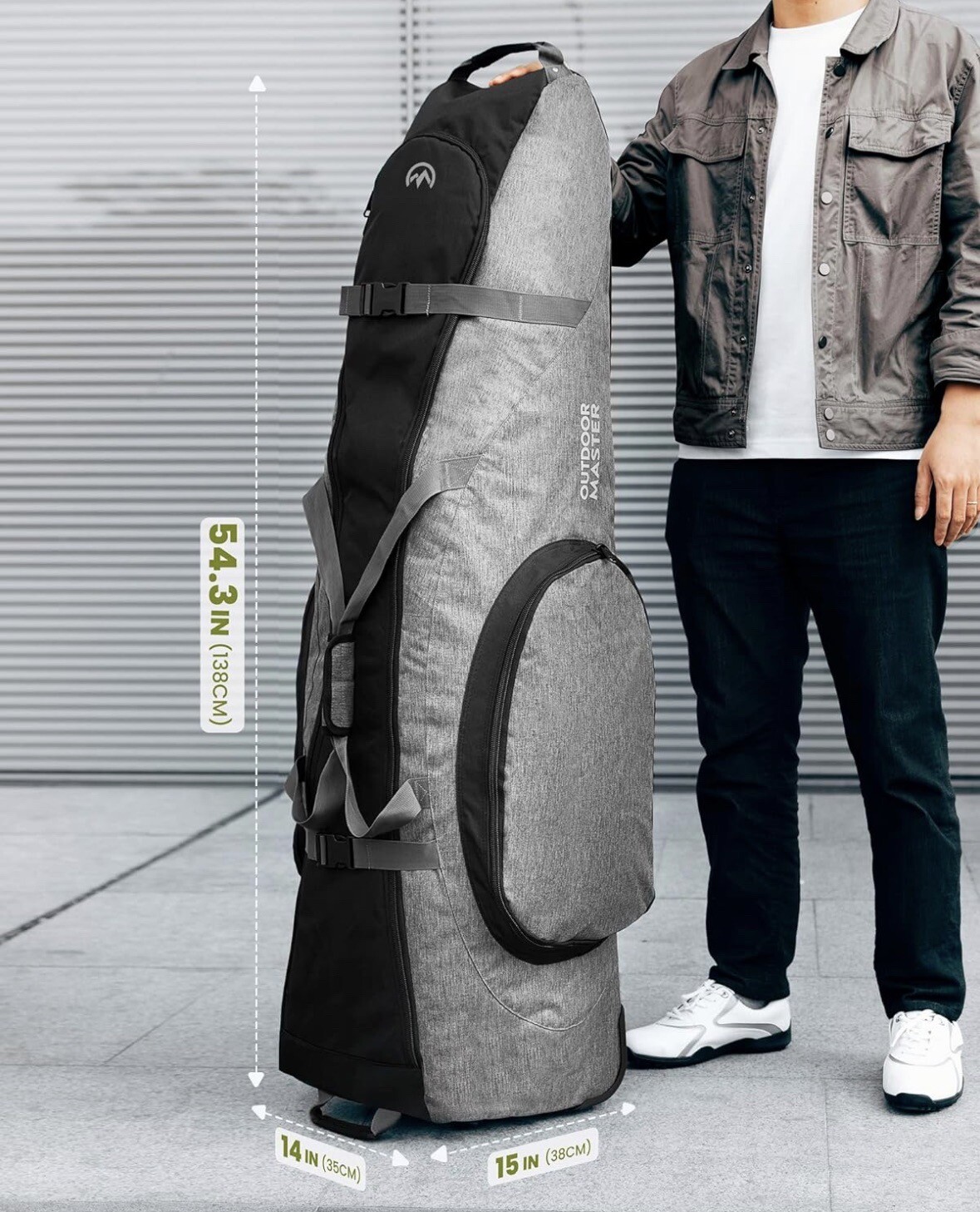 OutdoorMaster Padded Golf Travel Bag with wheels, Heavy Duty Waterproof