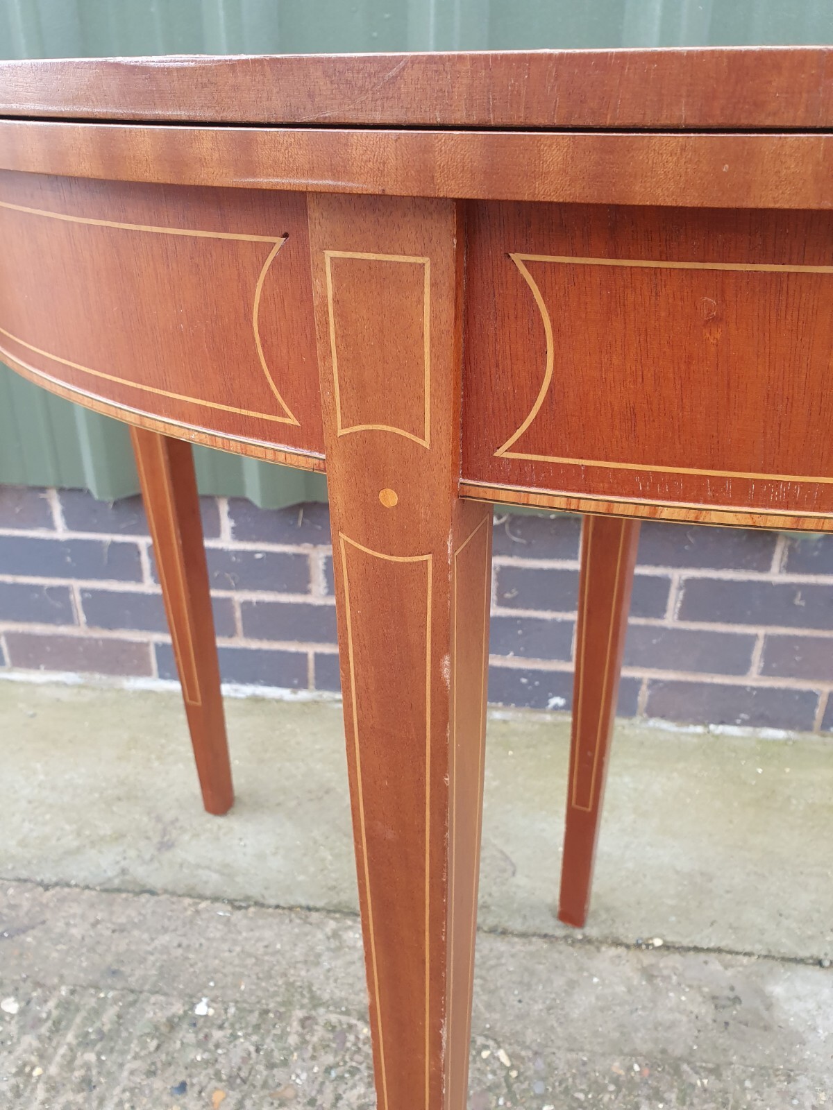 Antique Solid Wood Inlaid Folding Games Table!! eBay