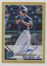 2019 Donruss Optic Rated Rookie Signatures Gold Prizm 4/10 Luis Urias Auto 8k4