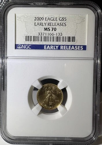 2009 $5 American Gold Eagle 1/10 Oz NGC MS70 Early Releases (133)