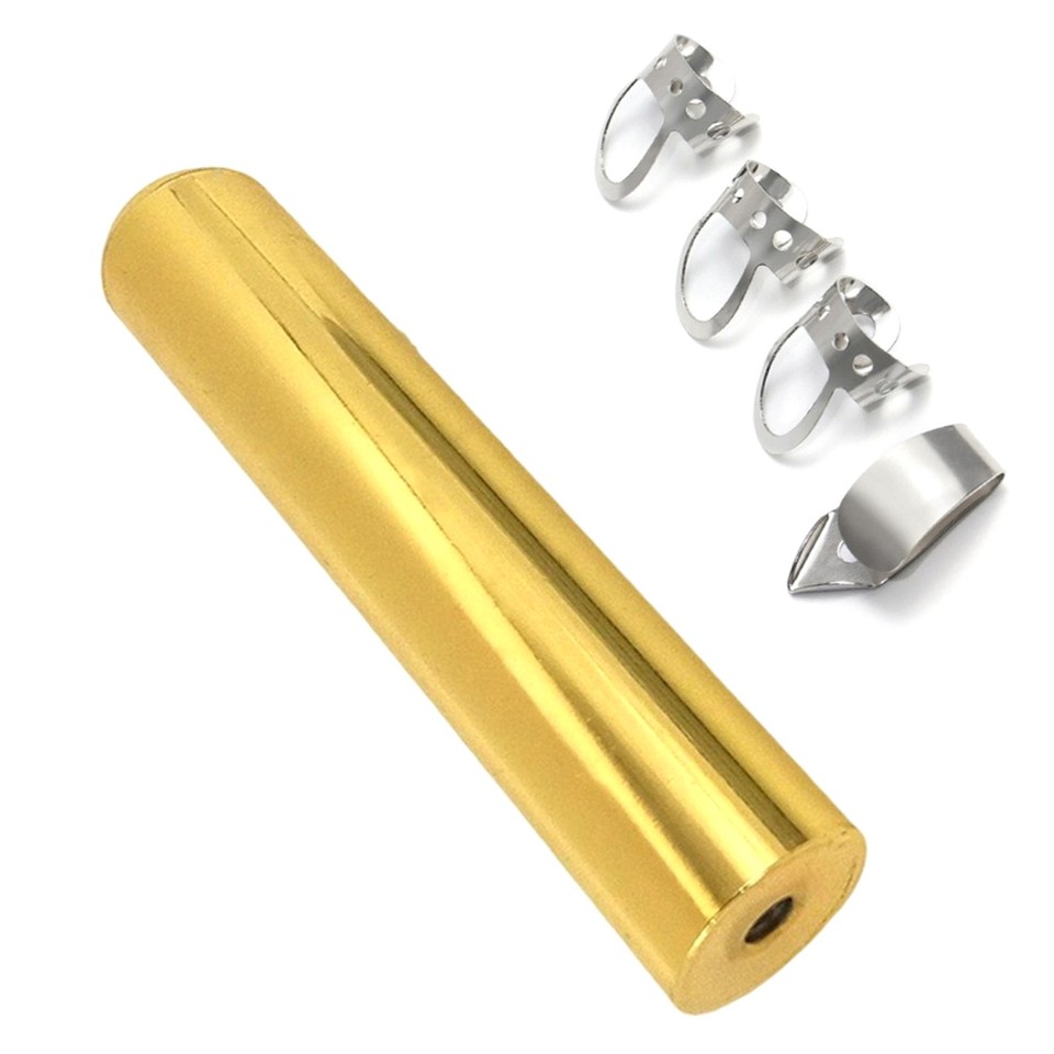 Lap & Pedal Steel Guitar Slide Stainless Tone Bar Stick & Guitar - Foto 5