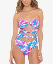 MSRP $40 Salt + Cove Juniors Tropical Breeze Knotted One-Piece Size Small
