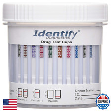 Identify Diagnostics Drug Test Cups 25 Pack 10 Panel Clia Waived Instant Urine