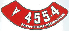 Pontiac Firebird Bonneville Grandprix Gto 455 High Performance Air Cleaner Decal