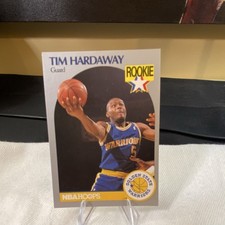 NBA Hoops 1990-91 Rookie Tim Hardaway #113 Golden State Warriors Basketball Card