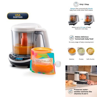 Baby Brezza One Step Baby Food Maker Deluxe - Set of 3 Pouches + 3 Funnels