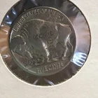 Covid 19 Hobo Nickel Art Nickel  Signed Buffalo Nickel Mask