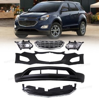 New Front Bumper Cover Complete Grille Grill Set For 2016 2017 Chevrolet Equinox