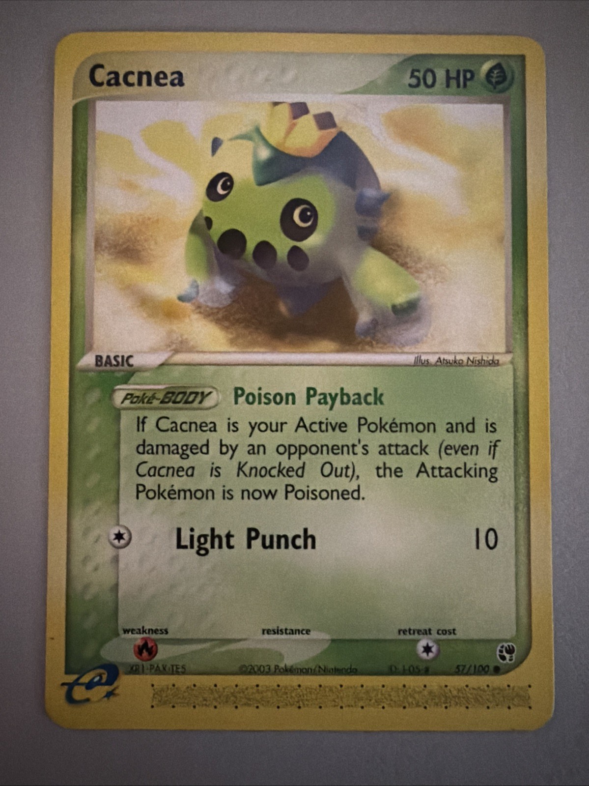 Pokémon Cacnea 57/100 SS EX Sandstorm NM - FREE SHIPPING