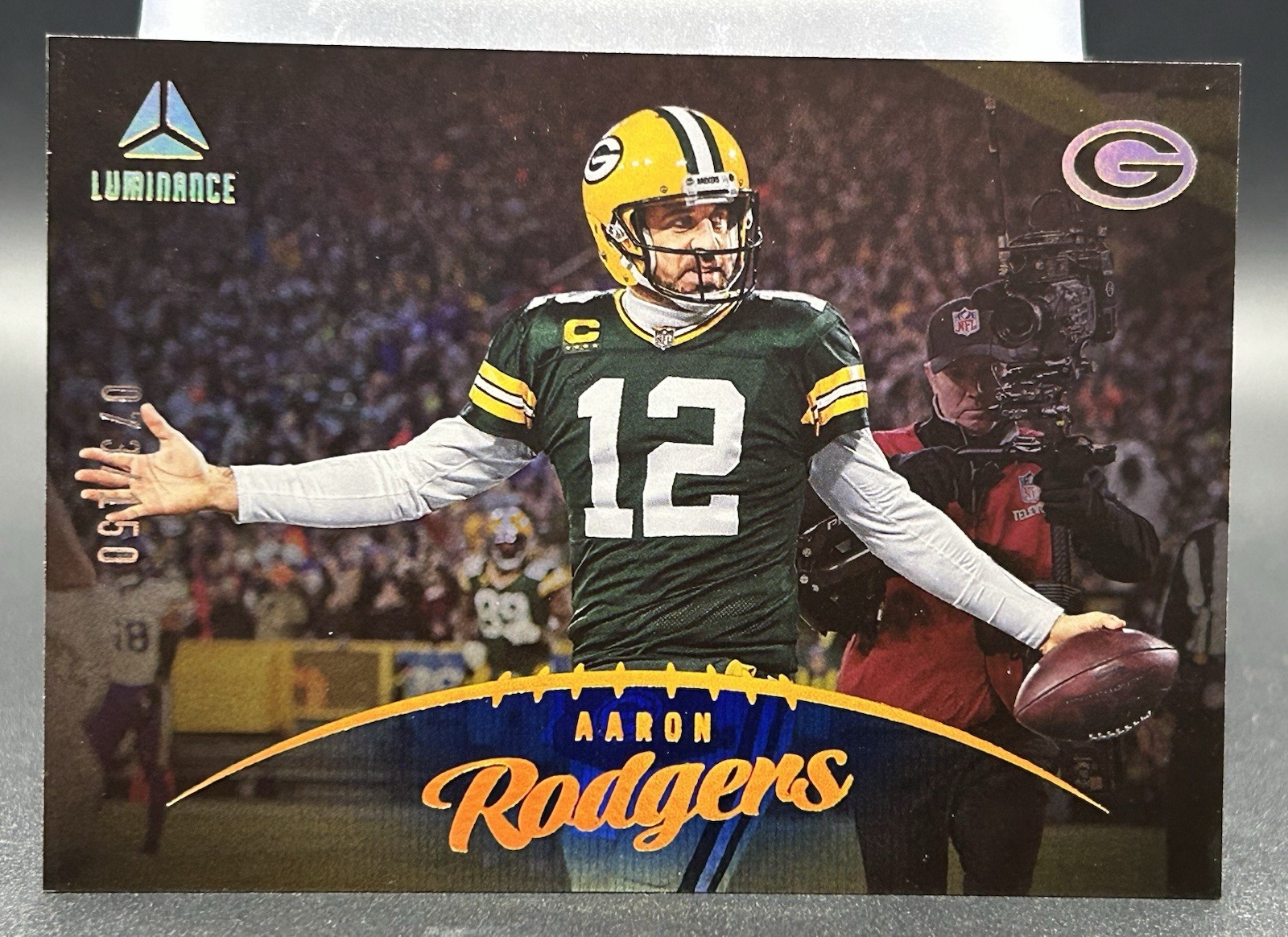 2023 Panini Luminance Blue #80 Aaron Rodgers /150 Packers