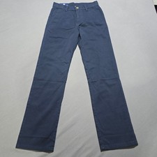 IZOD Boys Navy Blue Flat Front Tough Cotton Stretch Chino Pants Slim Size 12 NWT
