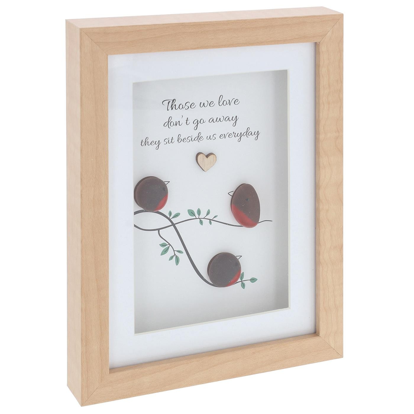 Shudehill Giftware Pebble Glass Portrait Plaque - Robin Love