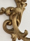 VTG Hollywood Regency Syroco Gold Scrolled Floral Candle Holder Sconces 4531 L&R — photo 9