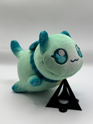 aphmau meemeows plush cat - Green with a Bow